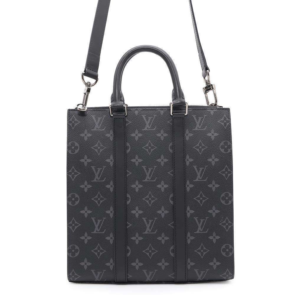 Louis Vuitton Sac Plat Cross Shoulder Bag Monogram Eclipse Black